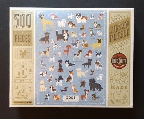 True South Puzzle 500 Teile Hunde eine illustrierte Sammlung - Bild 1 von 5