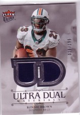 2007 Ultra Dual Materials Silver #ROB Ronnie Brown/199 Jersey - NM-MT