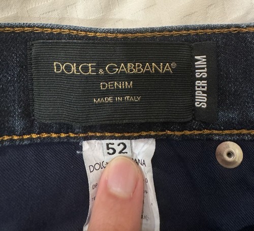 NAVY BLUE DOLCE & GABBANA DENIM JEANS WAIST SIZE 36 - Picture 11 of 13