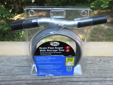 Cobra drain pipe auger 15" x 1/4" with plastic tote 10150