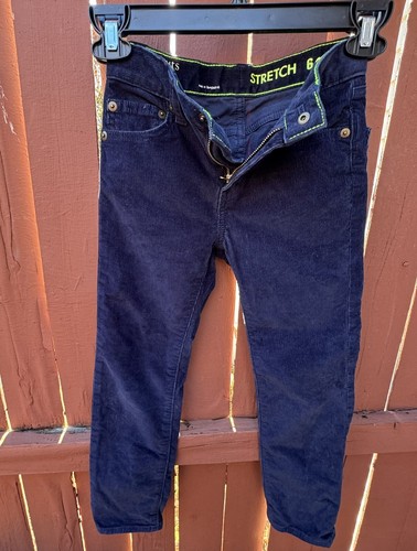 Crewcuts Corduroy Pants Skinny Navy Blue Girls 6 Stretch - Picture 2 of 5
