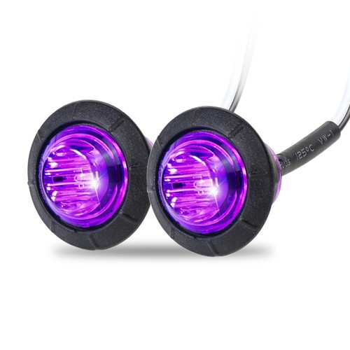 100 Pcs 3/4 Inch Purple Button Side Marker Clearance Lights 3 LED SMD Fit for... - 第 6/6 張圖片