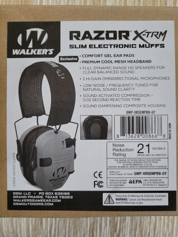 WALKER'S RAZOR XTRM SLIM ELECTRONIC MUFFS Noise Reduction eBay