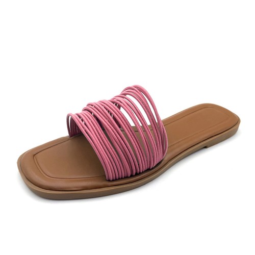 Glaze Women's Multi-Strap Summer Casual Slide SandalS Strappy Design - Picture 26 of 35