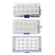 Assorted Glass Fuses 5x20mm 6x30mm Fuse Quick Blow Fast Acting Kit