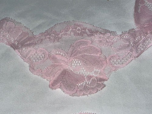 Vintage verschiedene Spitzenborte Kante Menge über 24 Meter rosa Pfirsich staubig Rose Nähen Handwerk - Bild 11 von 22