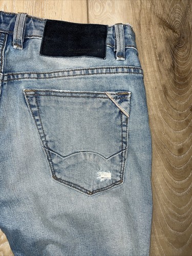 Cult Of Individuality Herren Jeans Rocker Slim Blau Heritage Ripped Splatter 32x33 - Bild 9 von 11