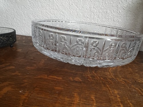 SEKOR CZECH BOHEMIAN CRYSTAL BOWL ART GLASS VINTAGE CUT ZAGREB RUCN RAD FROSTED - Picture 12 of 13