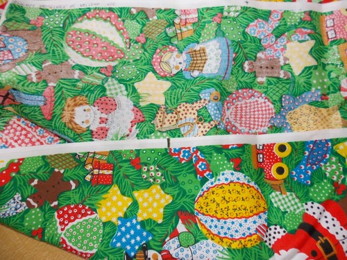 American Greetings ChristmasToy Fabric Cotton 1983 - 43" x 2 Yards Santa Doll - Picture 11 of 19