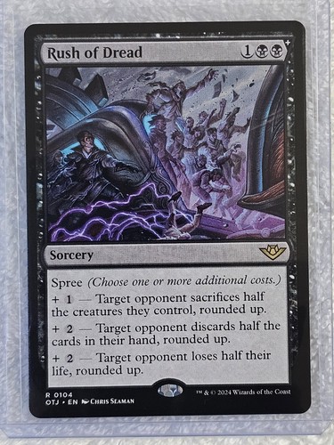 MTG Rush of Dread - Outlaws of Thunder Junction (OTJ) #104 Card Rare NM - Picture 5 of 6