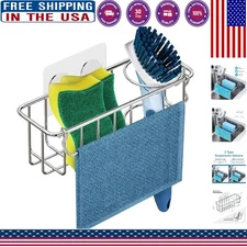 Stylish 304 Stainless Steel Sponge and Brush Holder - Easy Install Caddy