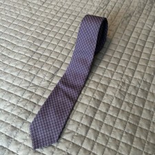 JOHN VARVATOS Geometric Men's Necktie Silk Skinny 2.5" Purple 57" length