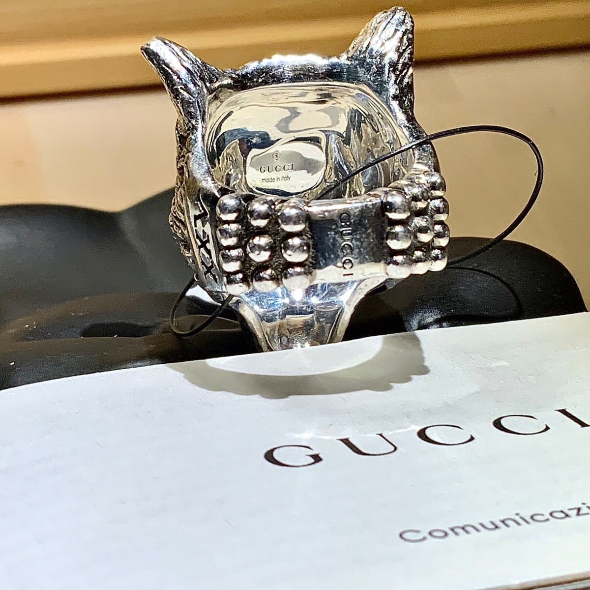 Gucci Anger Forrest LARGE Wolf Head Solid 925 Silver Ring Gucci Anger Forrest LARGE Wolf Head Solid 925 Silver Ring