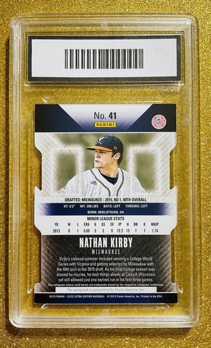 4/50 2015 ELITE EXTRA STATUS BLUE NATHAN KIRBY RC AUTO REFRACTOR PGA 10 READ - Picture 4 of 4