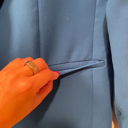 MNG MANGO Conjunto Chaqueta Blazer Pantalones Un Botón Un Botón Azul Talla XS - Imagen 9 de 16
