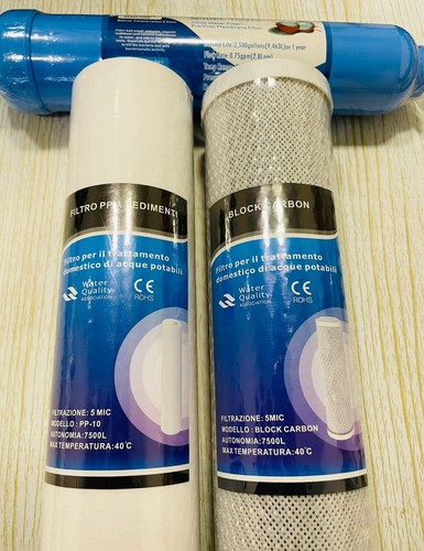 FILTRI kit di ricambio OSMOSI Inversa depuratore Filtro acqua osmosi 3 pezzi - Foto 4 di 7