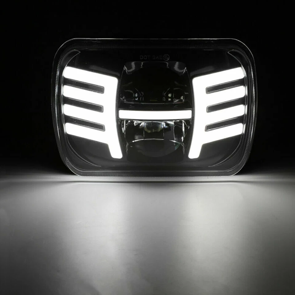 Faro LED 5x7"" 7x6"" ala alta lámpara DRL para Jeep Cherokee XJ Wrangler YJ Foto 4 de 4