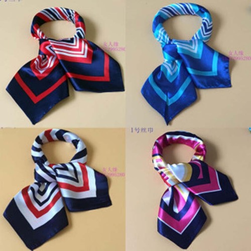 Sale New Lot of 3 Pcs 50cm Satin Feel Ladies Small Square Head/Neck Scarf 50 - Picture 8 of 14