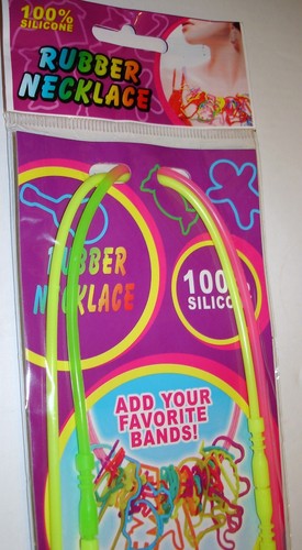 GUMMI HALSKETTEN 100 % SILIKON VIELE 12 PAKETE. Karneval Party Spielzeug Gastgeschenke - Bild 3 von 3