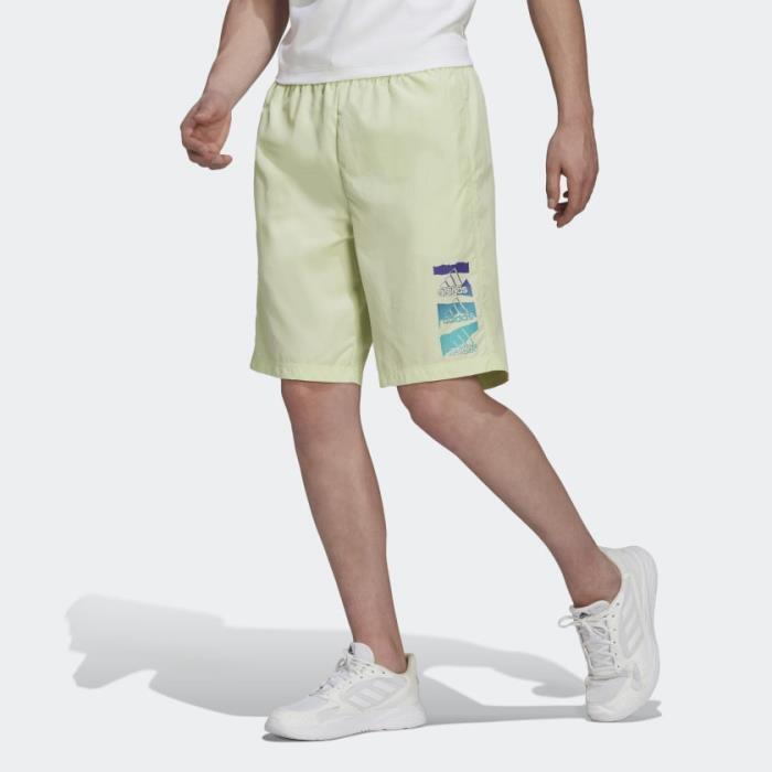 Adidas Mens Multi Sport Короткий, почти лаймовый, Средний