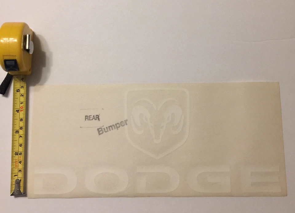 DODGE RAM LOGO DECAL WHITE 5”x11.5 - Image 2 of 3