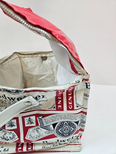 Paquete de 6 cervezas Budweiser vintage bolsa aislada refrigerador Prepac Anheuser Busch - Imagen 11 de 14