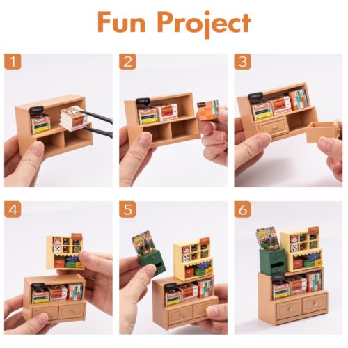 Rolife 1:24 Super Creator Plastic 3D Dollhouse 6-set Decor DIY Adult LED Gifts - Picture 59 of 104