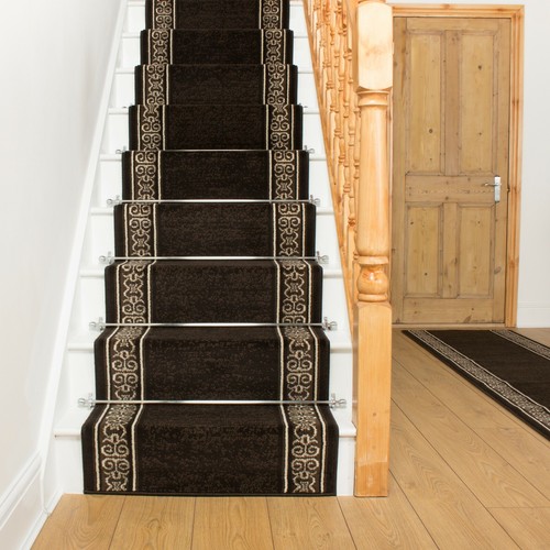 Alfombra runra escalera larga corredor resistente lavable tradicional bordeada tribal - Imagen 12 de 35