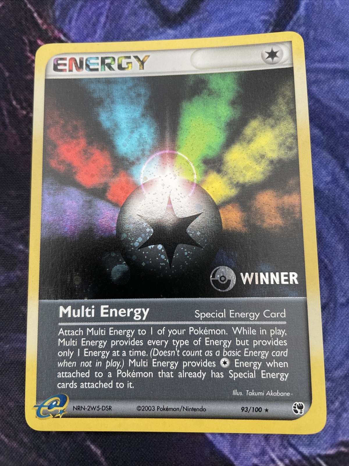 Pokemon TCG Sandstorm MULTI ENERGY Winner Stamped Holo (93/100) Near Mint