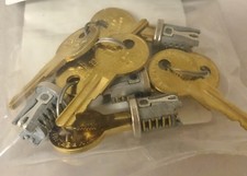 4 - CompX Polished Nickel 112E Lock core 2 keys LP-155-KTO #9563