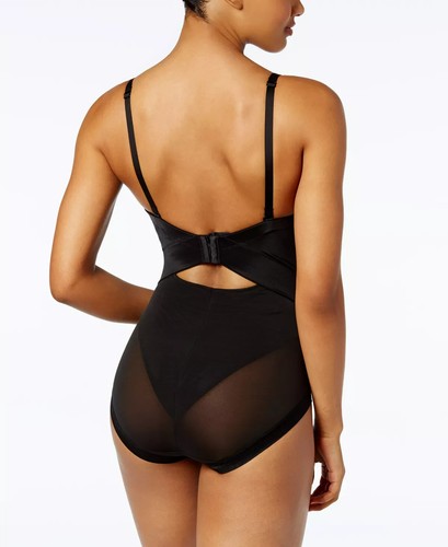 Maidenform Firm Tummy-Control Easy Up Strapless Bodysuit 1256, Black, 40DD New - Picture 2 of 2
