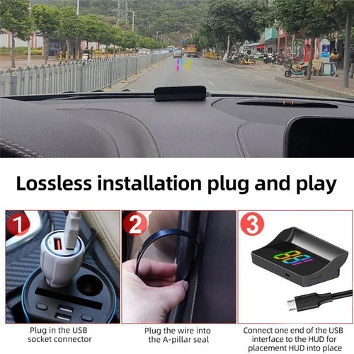 Head Up Display GPS HUD Digital Speedometer Plug And Play W3G9 Cars O5Z2 S2 S6O1 - Picture 22 of 22