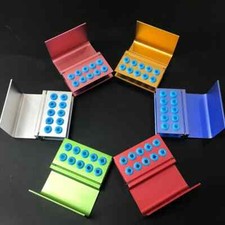 3x Dental Bur Holder Block with Cover Autoclave Disinfection Box 10 Holes