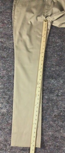 Size 14 Lands End Girls Chino School Uniform Dress Pants Tan Khaki Unhemmed - Picture 9 of 11