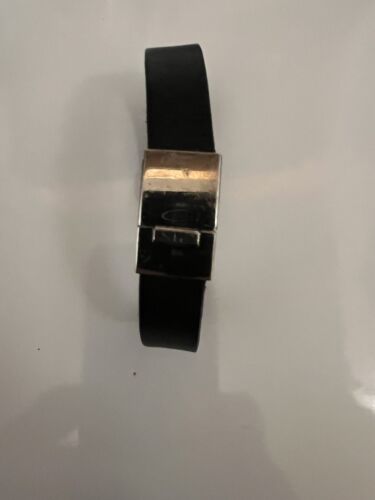 DIESEL MENS LEATHER BRACELET %100 AUTHENTIC “MCMLXXIII” ( 1978 ) STAINLESS STEEL - Picture 3 of 5