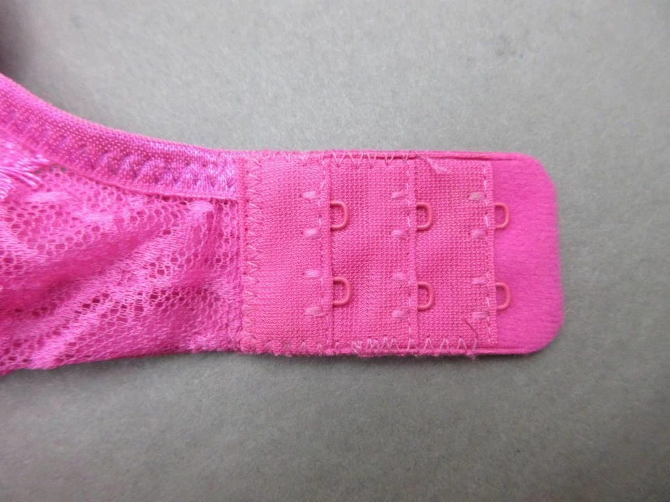 Sujetador push-up 34B rosa con aros acolchado cierre trasero sin marca para mujer Foto 4 de 4