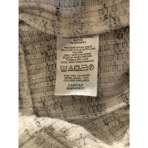 Loft gray & white patterned cowl neck sweater size medium - Picture 3 of 6