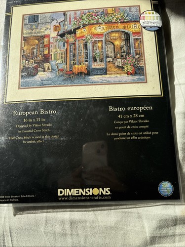 Dimensions Gold Collection Counted Cross Stitch Kit #35224 - European Bistro NEU - Bild 6 von 7