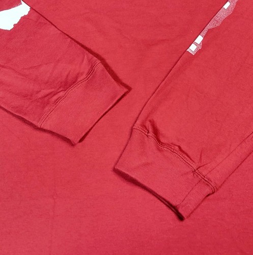 NIKE Air Jordan Flight Mens Logo Long Sleeve Tshirt Maroon Red White M L XL 2XL - Picture 7 of 12