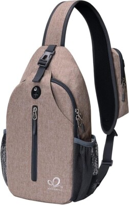 WATERFLY Crossbody Sling Backpack Sling Bag Travel Hiking Chest Bag Daypack NWT