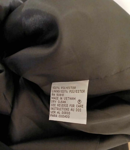 Black Blazer Suit Jacket NWT Sz 12 with Tan Scarf Separates LeSuit Essentials - Picture 9 of 12