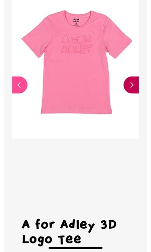 A for Adley 3D Logo Tee - 2 Pack Classic Pink and Teal XXL (14) - NEW - Picture 2 of 6