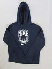 BOYS’ NIKE DRI FIT HOODIE, NAVY, SIZE LARGE