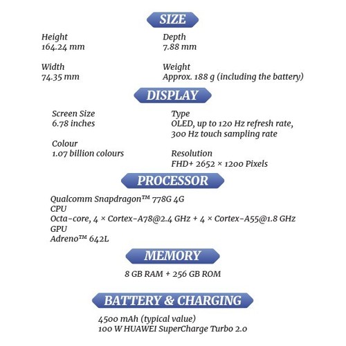 Huawei Nova 11 Pro Kunlun Android Mobile Phone (New, Black 8/256GB, Dual SIM) - 第 3/6 張圖片