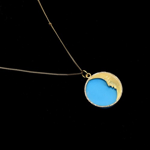 Half Moon Charm Pendant 14k Yellow Gold Charm Pendant Women's Fashion Jewelry - Picture 2 of 5