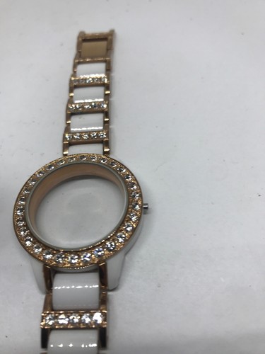 Authentic Fossil Watch Bracelet Links Case Use Parts Full Band 15mm Poor T347 - Picture 2 of 4