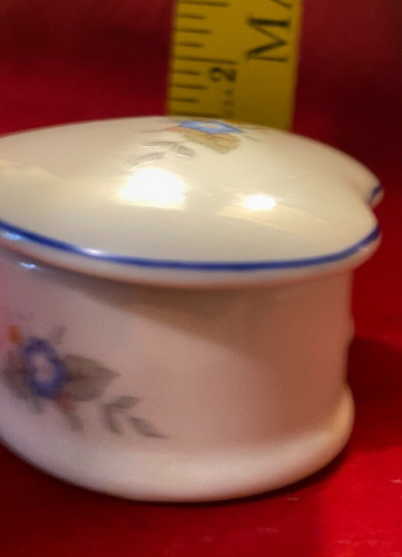 Heart Trinket Jewelry Box Dish Lid Ceramic Flowers Floral Gift Leart Brazil - Picture 19 of 20