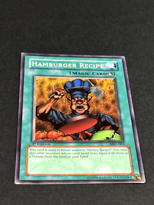 hamburger recipe yugioh card [WISU-EN042] Rare  TokenMTG Yugioh Funny Shop] 1 l