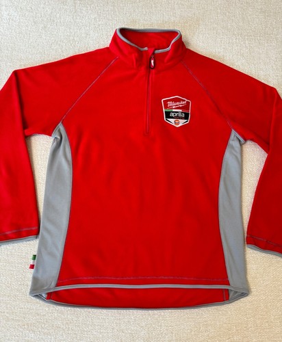 Milwaukee Aprilia Racing Team Fleece 1/4 Zip Neck Pullover Jumper Men's Size XL - Picture 6 of 14