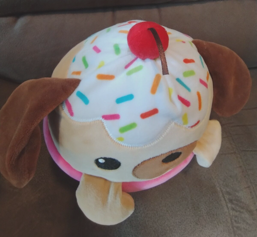 Squishmallow Puppy Cupcake Ice Cream Plush Lovey Dog Stuffed Sprinkles Cherry - Picture 4 of 6